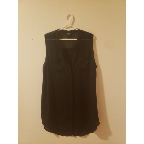 Torrid Size 1 Black Button Down Tank Top Dress - Picture 1 of 3